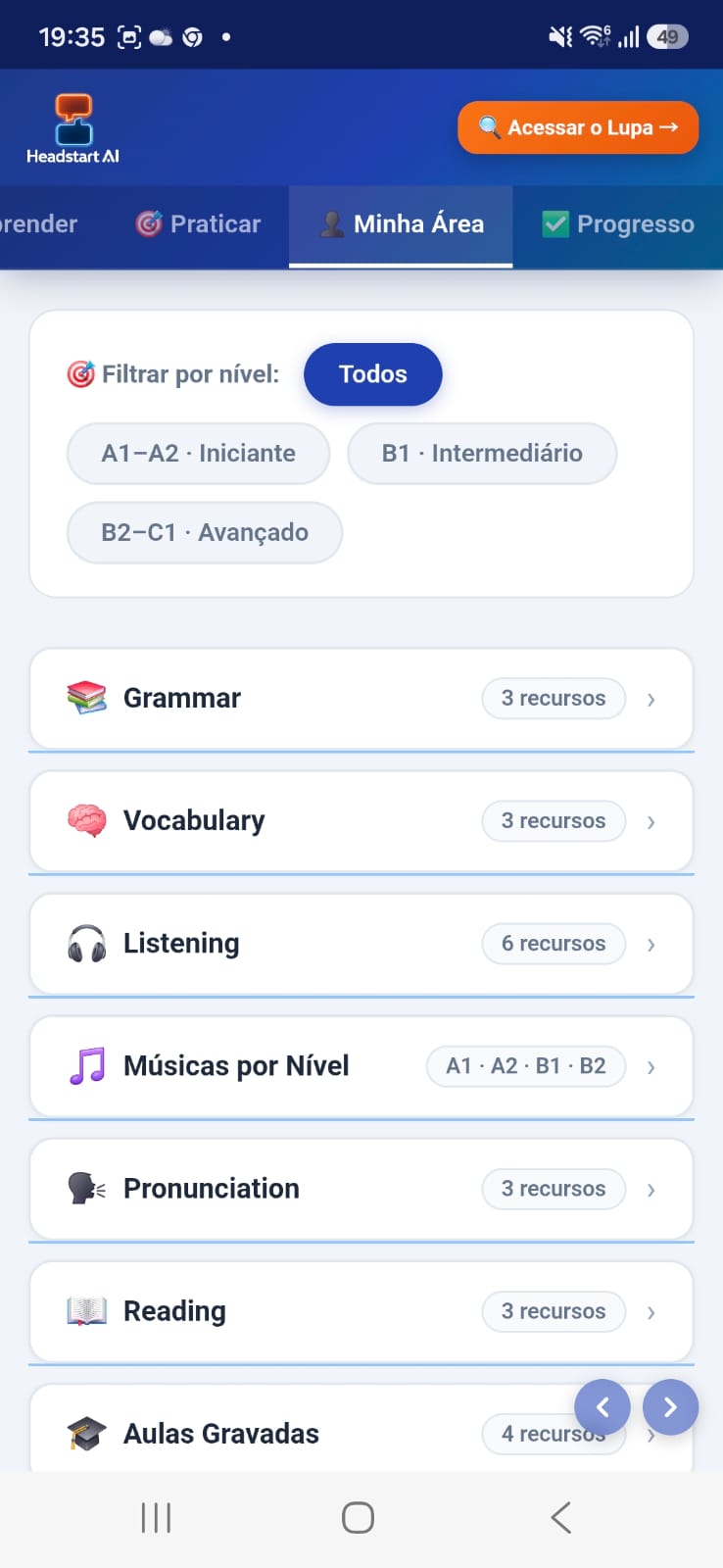 Minha Área — Lupa