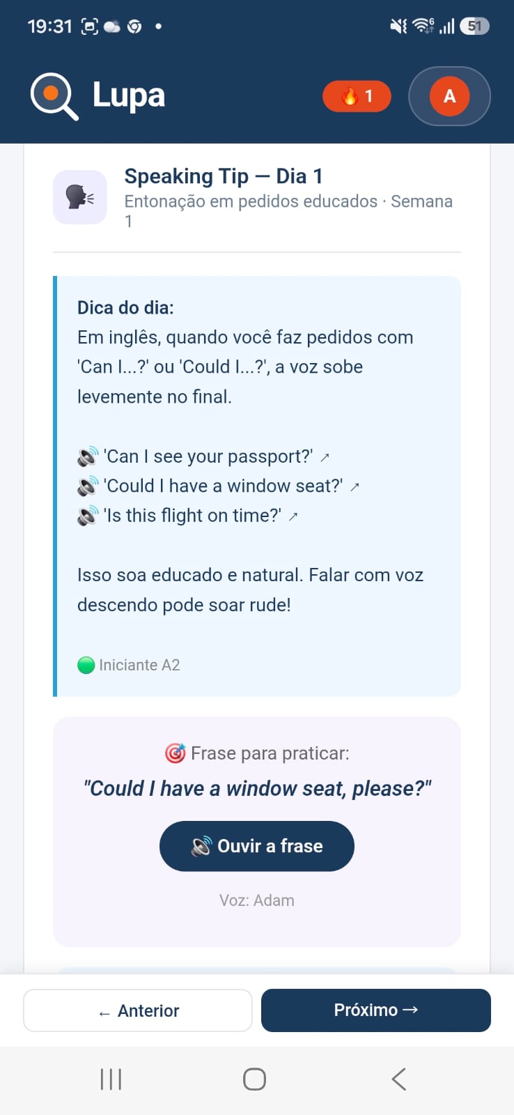 Speaking Tip — Lupa